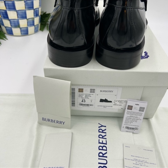 Men’s Burberry barbed leather loafer size 43 made in Italy - Picture 9 of 16